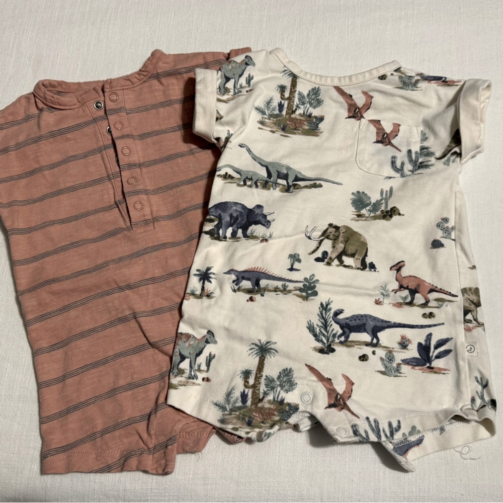 Set of one piece short sleeved outfits